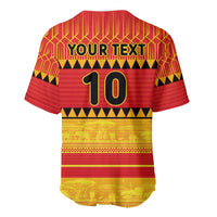 Custom Zimbabwe Cricket Baseball Jersey African Heritage Stripes Style - Wonder Print Shop