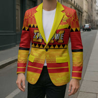 Custom Zimbabwe Cricket Blazer African Heritage Stripes Style - Wonder Print Shop