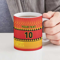Custom Zimbabwe Cricket Ceramic Mug African Heritage Stripes Style - Wonder Print Shop