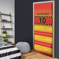 Zimbabwe Cricket Door Cover African Heritage Stripes Style - Wonder Print Shop