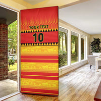 Zimbabwe Cricket Door Cover African Heritage Stripes Style - Wonder Print Shop