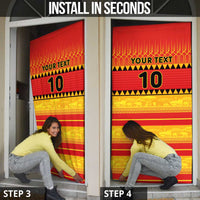 Zimbabwe Cricket Door Cover African Heritage Stripes Style - Wonder Print Shop