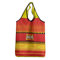 Zimbabwe Cricket Grocery Bag African Heritage Stripes Style - Wonder Print Shop