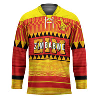 Custom Zimbabwe Cricket Hockey Jersey African Heritage Stripes Style - Wonder Print Shop