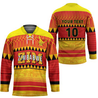 Custom Zimbabwe Cricket Hockey Jersey African Heritage Stripes Style - Wonder Print Shop