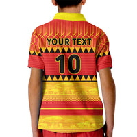 Custom Zimbabwe Cricket Kid Polo Shirt African Heritage Stripes Style - Wonder Print Shop