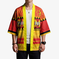 Custom Zimbabwe Cricket Kimono African Heritage Stripes Style - Wonder Print Shop