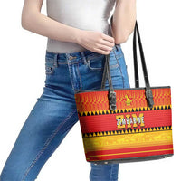 Zimbabwe Cricket Leather Tote Bag African Heritage Stripes Style - Wonder Print Shop