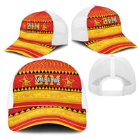 Zimbabwe Cricket Mesh Trucker Cap African Heritage Stripes Style - Wonder Print Shop