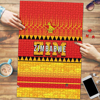 Zimbabwe Cricket Puzzle African Heritage Stripes Style - Wonder Print Shop