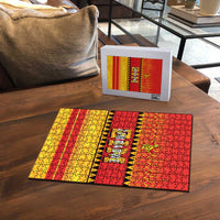Zimbabwe Cricket Puzzle African Heritage Stripes Style - Wonder Print Shop