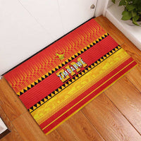 Zimbabwe Cricket Rubber Doormat African Heritage Stripes Style - Wonder Print Shop