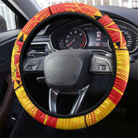 Zimbabwe Cricket Steering Wheel Cover African Heritage Stripes Style - Wonder Print Shop