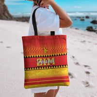 Zimbabwe Cricket Tote Bag African Heritage Stripes Style - Wonder Print Shop
