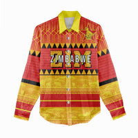 Custom Zimbabwe Cricket Women Casual Shirt African Heritage Stripes Style - Wonder Print Shop
