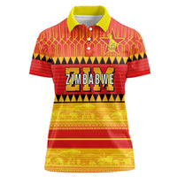 Custom Zimbabwe Cricket Women Polo Shirt African Heritage Stripes Style - Wonder Print Shop