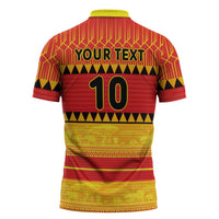 Custom Zimbabwe Cricket Zipper Polo Shirt African Heritage Stripes Style - Wonder Print Shop