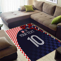 Custom Croatia Football Go Checkered Ones Area Rug