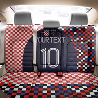 Custom Croatia Football Go Checkered Ones Back Car Seat Cover