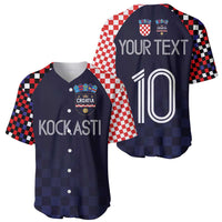 Custom Croatia Football Go Checkered Ones Baseball Jersey