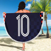 Custom Croatia Football Go Checkered Ones Beach Blanket