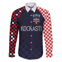 Custom Croatia Football Go Checkered Ones Family Matching Puletasi and Hawaiian Shirt