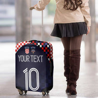 Custom Croatia Football Go Checkered Ones Luggage Cover