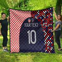 Custom Croatia Football Go Checkered Ones Quilt - Wonder Print Shop