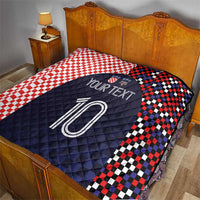 Custom Croatia Football Go Checkered Ones Quilt - Wonder Print Shop