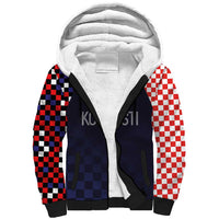Custom Croatia Football Go Checkered Ones Sherpa Hoodie - Wonder Print Shop