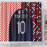 Custom Croatia Football Go Checkered Ones Shower Curtain - Wonder Print Shop