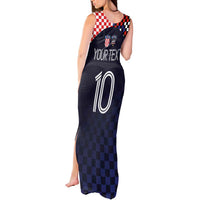 Custom Croatia Football Go Checkered Ones Tank Maxi Dress - Wonder Print Shop