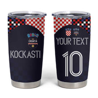 Custom Croatia Football - Go Checkered Ones Tumbler Cup - Wonder Print Shop