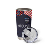 Custom Croatia Football - Go Checkered Ones Tumbler Cup - Wonder Print Shop