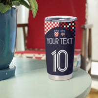 Custom Croatia Football - Go Checkered Ones Tumbler Cup - Wonder Print Shop