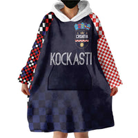Custom Croatia Football Go Checkered Ones Wearable Blanket Hoodie - Wonder Print Shop