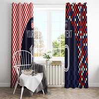 Custom Croatia Football Go Checkered Ones Window Curtain - Wonder Print Shop