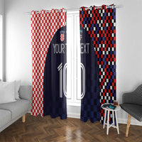 Custom Croatia Football Go Checkered Ones Window Curtain - Wonder Print Shop