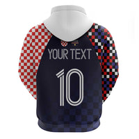 Custom Croatia Football Go Checkered Ones Zip Hoodie - Wonder Print Shop