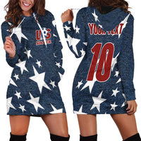 Custom United States Soccer Hoodie Dress Retro 1994 Denim Style