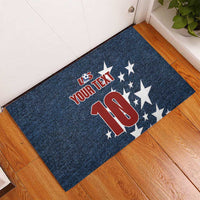 Custom United States Soccer Rubber Doormat Retro 1994 Denim Style - Wonder Print Shop