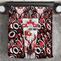 Canada Day Bedding Set The Forest Moose and Maple Leaves-Haida Pattern