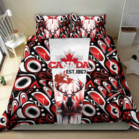 Canada Day Bedding Set The Forest Moose and Maple Leaves-Haida Pattern