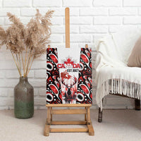 Canada Day Canvas Wall Art The Forest Moose and Maple Leaves-Haida Pattern