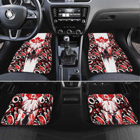 Canada Day Car Mats The Forest Moose and Maple Leaves-Haida Pattern