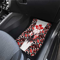 Canada Day Car Mats The Forest Moose and Maple Leaves-Haida Pattern