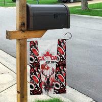 Canada Day Garden Flag The Forest Moose and Maple Leaves-Haida Pattern
