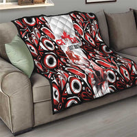 Canada Day Quilt The Forest Moose and Maple Leaves-Haida Pattern