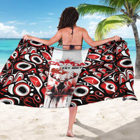 Canada Day Sarong The Forest Moose and Maple Leaves-Haida Pattern