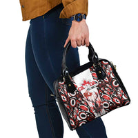 Canada Day Shoulder Handbag The Forest Moose and Maple Leaves-Haida Pattern